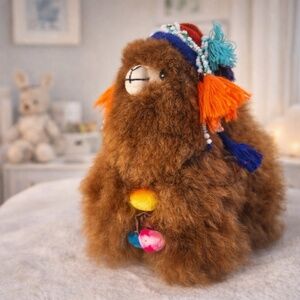 🤍🦙 Baby ALPACA PLUSH 100% Premium Extra-Soft Alpaca Fur Handmade